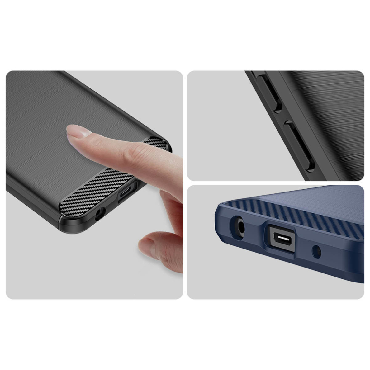 Dėklas Carbon Case flexible Xiaomi Redmi A1+ Juodas 10