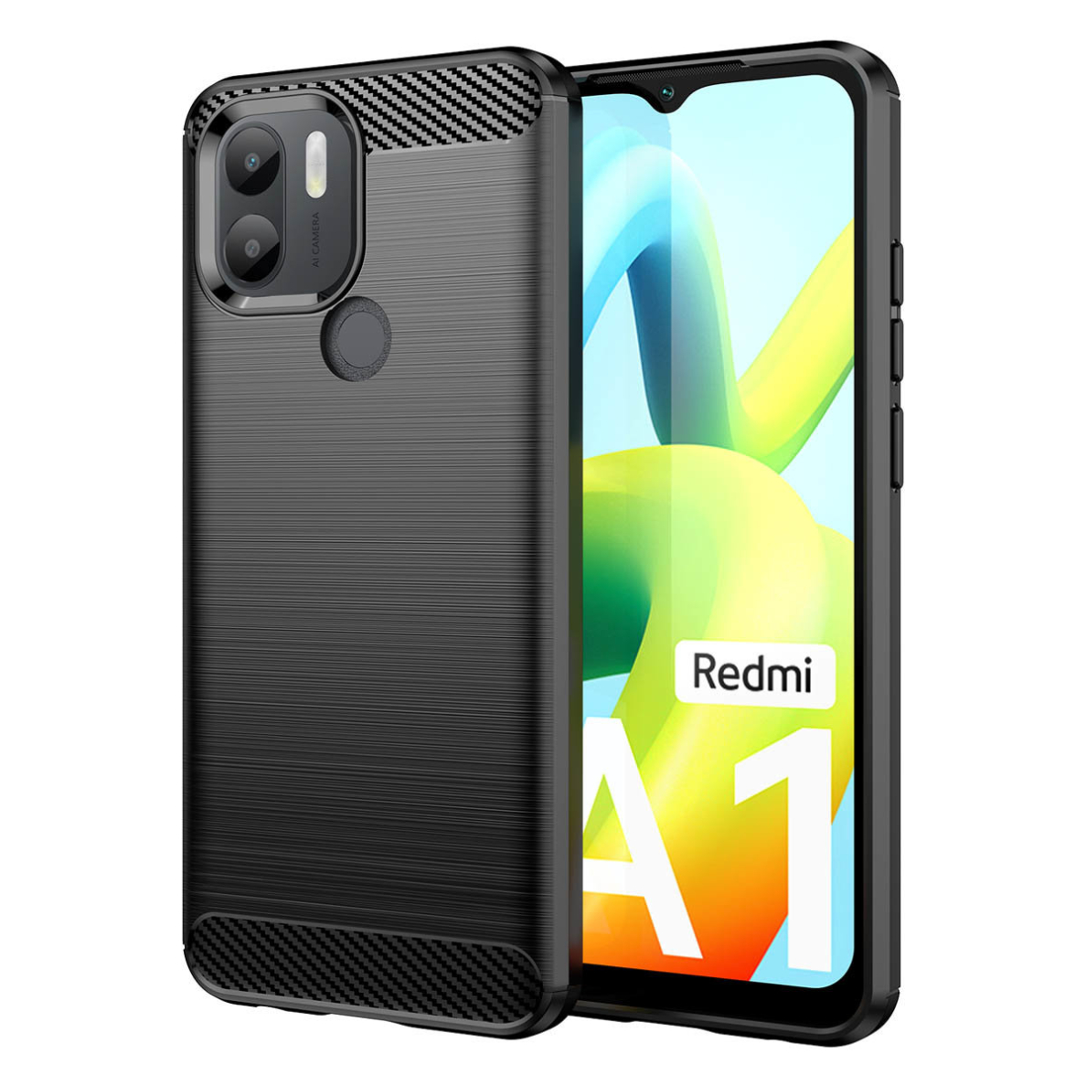 Dėklas Carbon Case flexible Xiaomi Redmi A1+ Juodas 1 Dėklas Carbon Case flexible Xiaomi Redmi A1+ Juodas 1