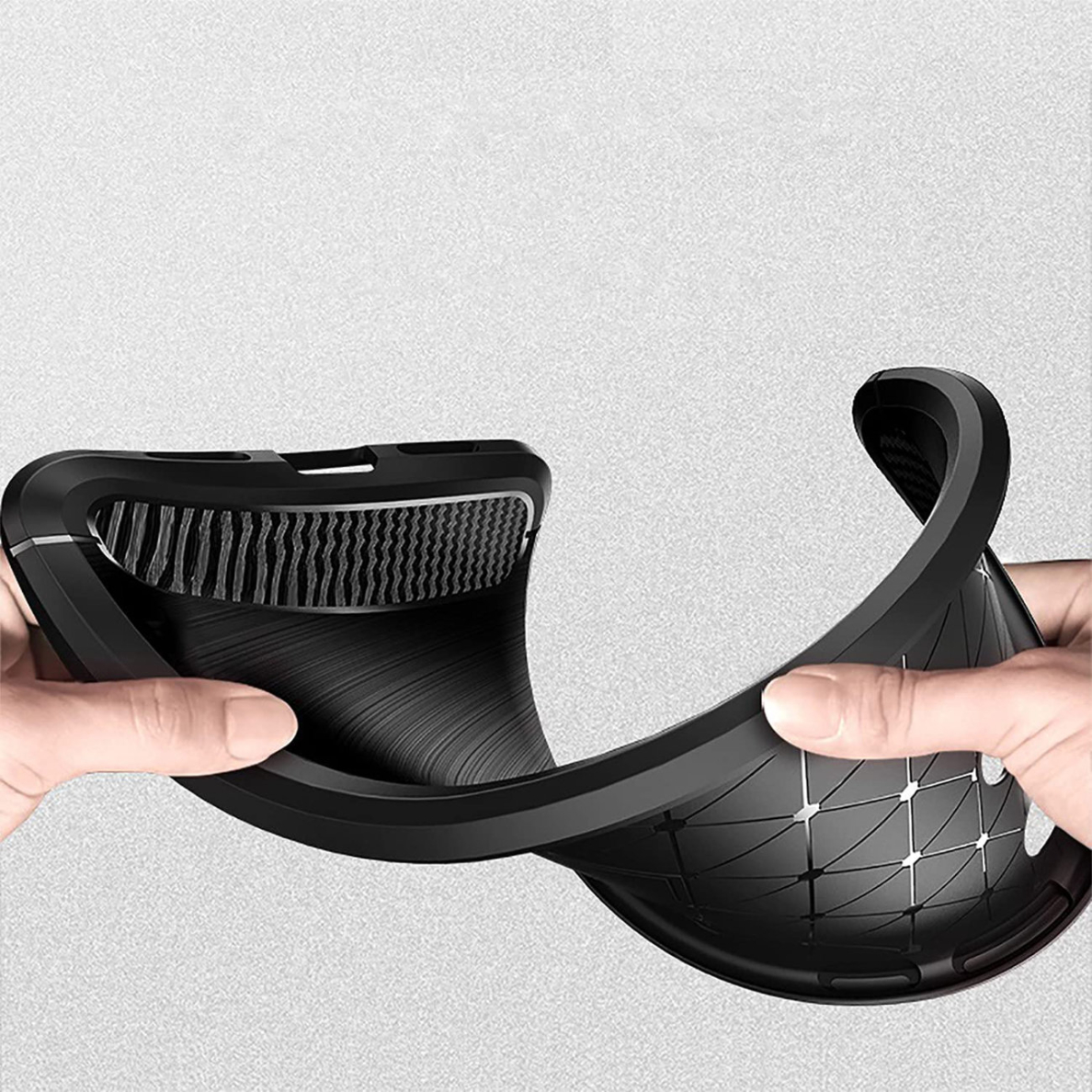 Dėklas Carbon Case Flexible OnePlus Nord N200 5G Juodas 3 Dėklas Carbon Case Flexible OnePlus Nord N200 5G Juodas 3