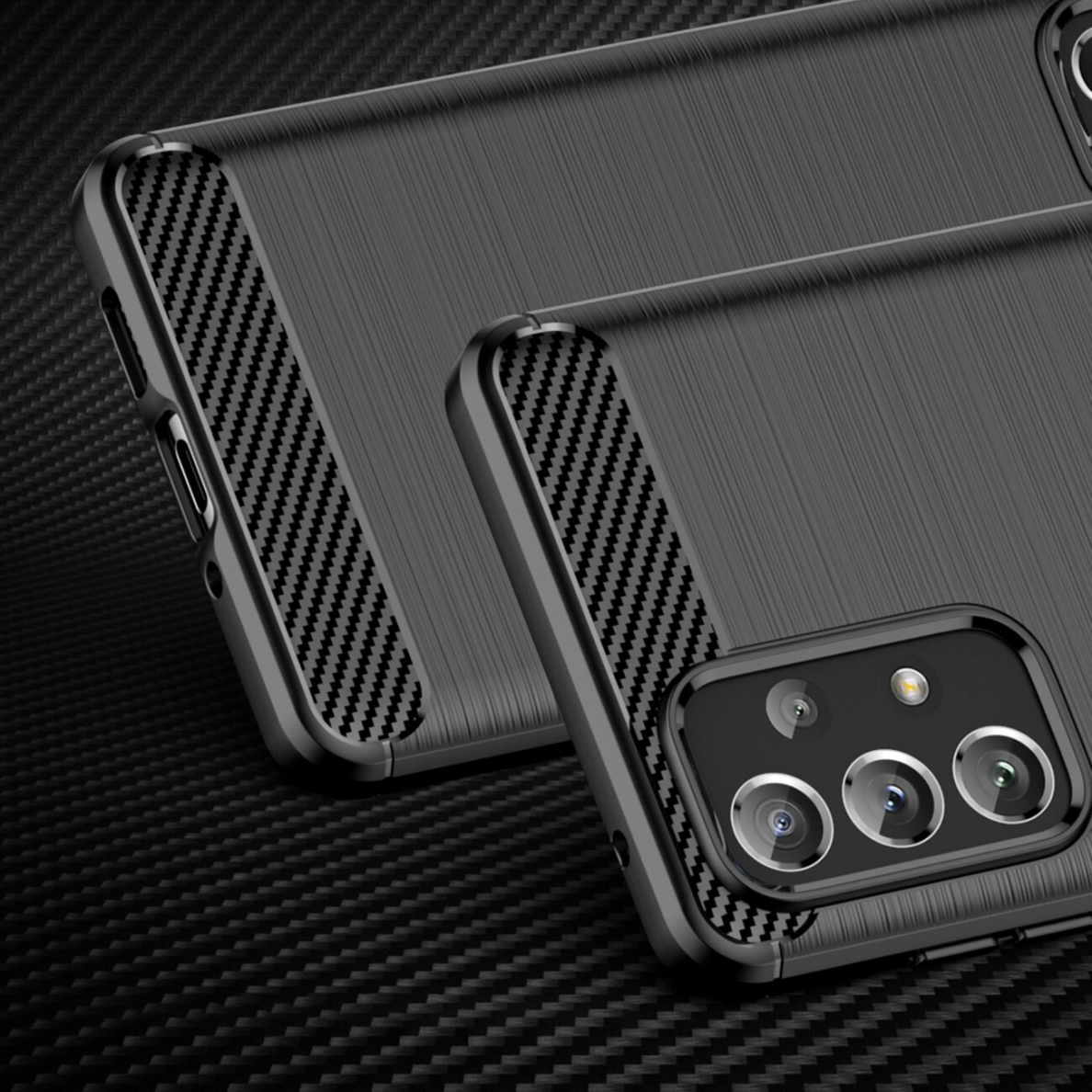 Dėklas Carbon Case TPU Samsung Galaxy A73 juodas 1 Dėklas Carbon Case TPU Samsung Galaxy A73 juodas 1
