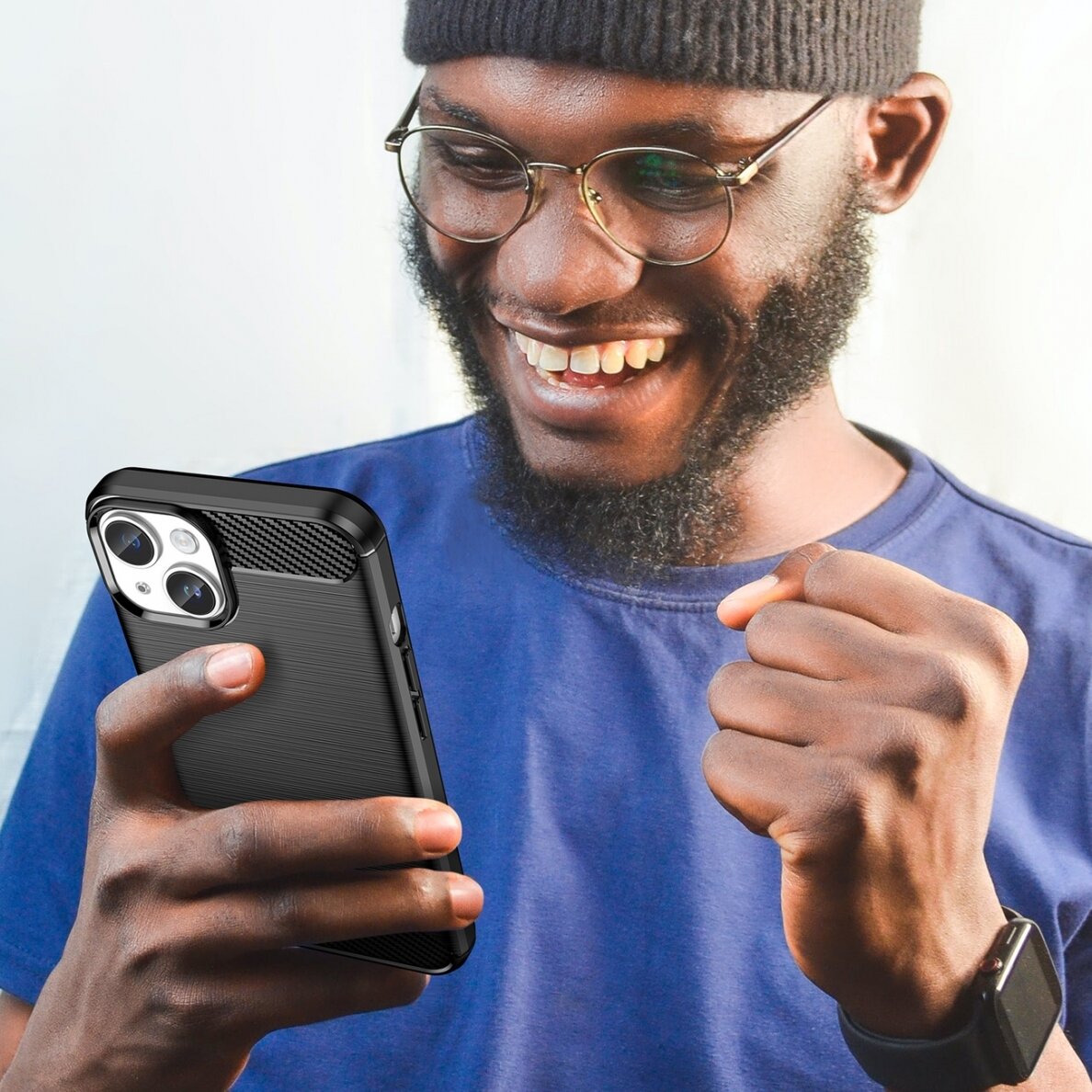 Dėklas Carbon Case flexible for iPhone 14 Plus Juodas 6 Dėklas Carbon Case flexible for iPhone 14 Plus Juodas 6