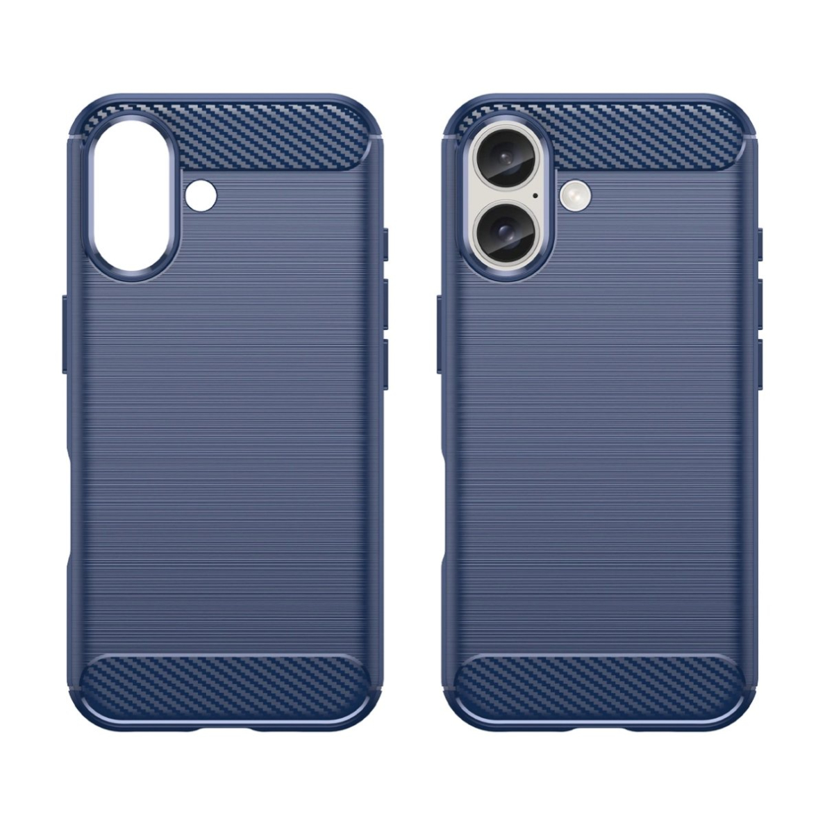 Silikoninis dėklas Carbon iPhone 16 Plus - Mėlynas 1 Silikoninis dėklas Carbon iPhone 16 Plus - Mėlynas 1