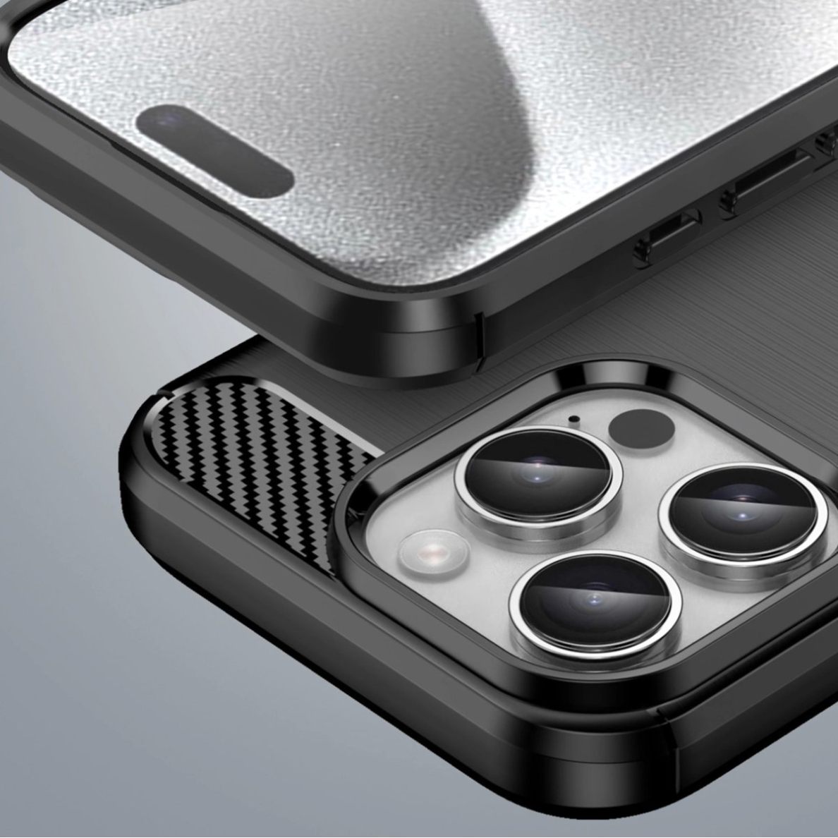 Silikoninis dėklas Carbon iPhone 16 Pro Max Silicone Case - Juodas 6 Silikoninis dėklas Carbon iPhone 16 Pro Max Silicone Case - Juodas 6
