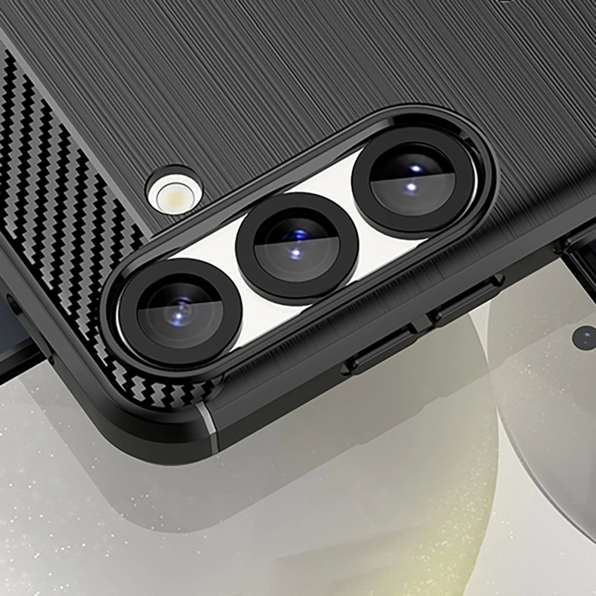 Carbon dėklas iPhone 16E - juodas 8 Carbon dėklas iPhone 16E - juodas 8