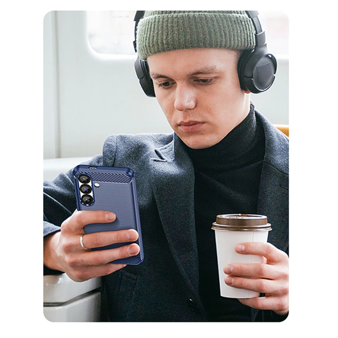 Carbon dėklas iPhone 16E - juodas 9