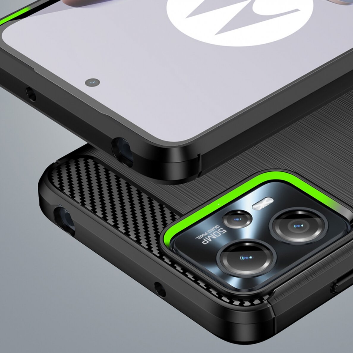 Dėklas Carbon flexible Motorola Moto G53 / G13 Juodas 5 Dėklas Carbon flexible Motorola Moto G53 / G13 Juodas 5