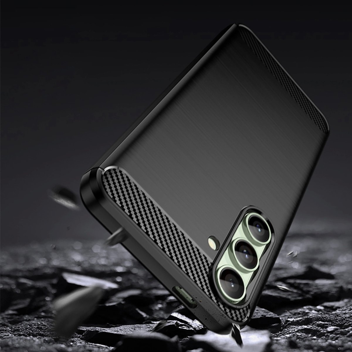 Dėklas Carbon Samsung Galaxy S24 FE - Juodas 3 Dėklas Carbon Samsung Galaxy S24 FE - Juodas 3