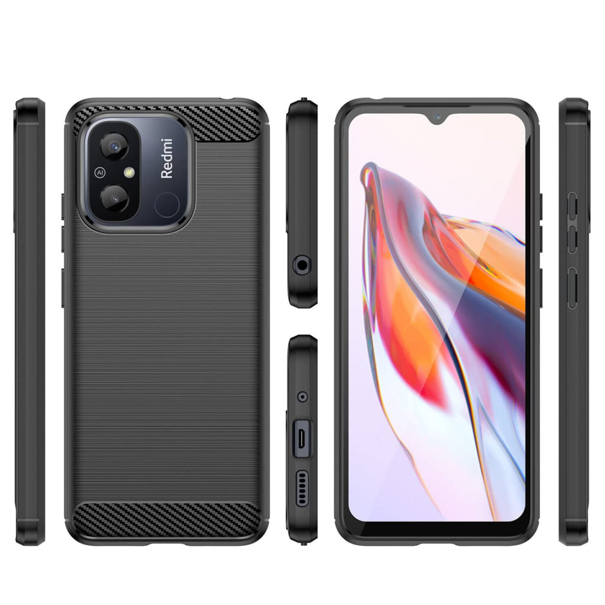 Akcija! Dėklas Carbon Flexible Xiaomi Redmi 11A / Poco C55 / Redmi 12C Juodas 5 Akcija! Dėklas Carbon Flexible Xiaomi Redmi 11A / Poco C55 / Redmi 12C Juodas 5