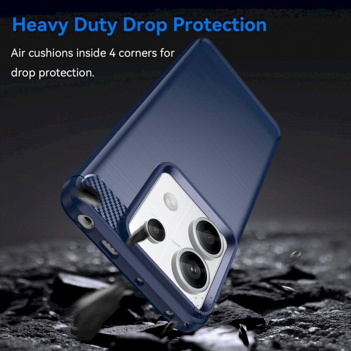 Dėklas Carbon Case for Xiaomi Redmi Note 13 Pro - Mėlynas 2 Dėklas Carbon Case for Xiaomi Redmi Note 13 Pro - Mėlynas 2