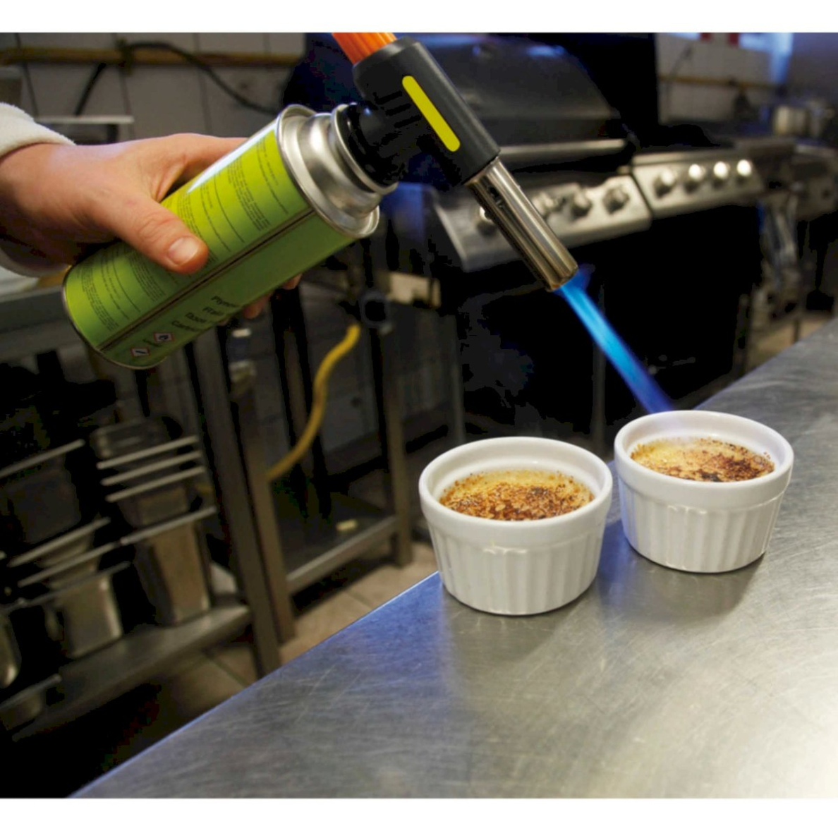 Dujinis degiklis su kasetiniu balionėliu – Creme Brulee, 1kW 1 Dujinis degiklis su kasetiniu balionėliu – Creme Brulee, 1kW 1