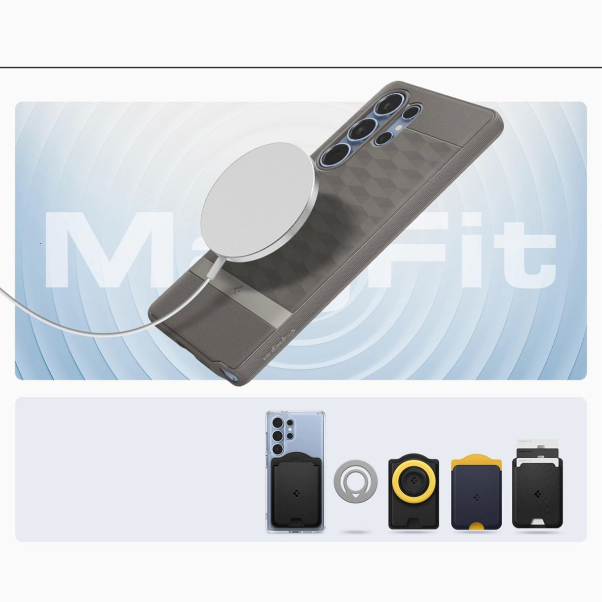 Caseology Parallax Mag MagSafe dėklas Samsung Galaxy S25 Ultra - pilkas 13