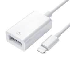 [Užsakomoji prekė] Adapteris kabelis OTG Lightning į USB 5Gbps - Yesido (GS10) - Baltas