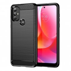 Dėklas Carbon Flexible Motorola Moto G Power 2022 Juodas