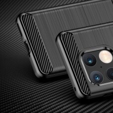 Dėklas Carbon Case Flexible OnePlus 10 Pro Juodas