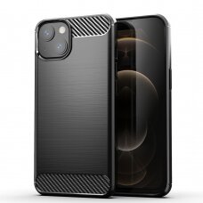 Dėklas Carbon Case Flexible iPhone 13 mini juodas