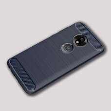 Lankstus Tpu Dėklas "Carbon Case Flexible" Motorola Moto G7 Play Mėlynas 8