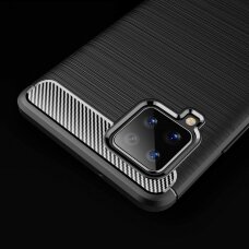 Dėklas Carbon Case TPU Case Samsung Galaxy A42 5G Juodas