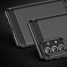 Dėklas Carbon Case TPU Samsung Galaxy A73 juodas