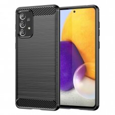 Dėklas Carbon Case TPU Samsung Galaxy A73 juodas