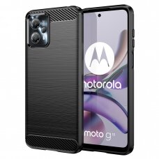 Dėklas Carbon flexible Motorola Moto G13 Juodas