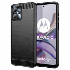 Dėklas Carbon flexible Motorola Moto G53 / G13 Juodas
