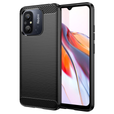 Akcija! Dėklas Carbon Flexible Xiaomi Redmi 11A / Poco C55 / Redmi 12C Juodas