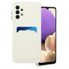 Dėklas su kišenėle kortelėms Card Case Samsung Galaxy A72 4G Baltas
