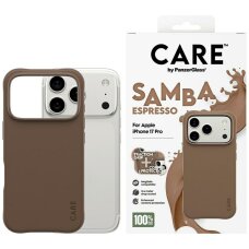 iPhone 17 Pro dėklas CARE by PanzerGlass Fashionable Samba, MagSafe – rudas