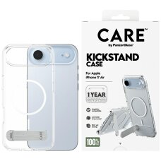 iPhone Air dėklas CARE by PanzerGlass Feature su kojelės funkcija MagSafe – skaidrus