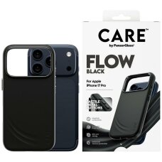 iPhone 17 Pro dėklas CARE by PanzerGlass Feature FLOW, MagSafe – juodas