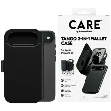 iPhone Air CARE by PanzerGlass Feature Tango 2in1 Wallet MagSafe dėklas – juodas