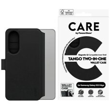 Samsung Galaxy S25 Edge dėklas CARE by PanzerGlass Feature Tango 2in1 Wallet Qi – juodas