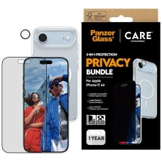 iPhone Air CARE by PanzerGlass Flagship Privacy 3in1 rinkinys (dėklas + privatumo stiklas + kameros apsauga)