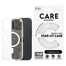iPhone 16 Pro – CARE by PanzerGlass Flagship Star Lit dėklas 6.3" - Baltas/Baltas MagSafe 1342