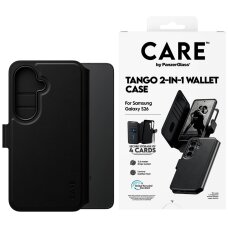 Samsung Galaxy S26 CARE by PanzerGlass Tango 2in1 Wallet dėklas – juodas