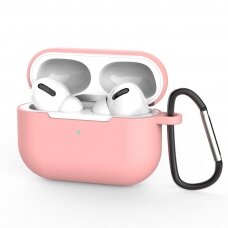 Dėklas AirPods Pro silicone soft Rožinis (case D)