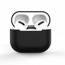 Dėklas AirPods Pro silicone soft Juodas (case C)