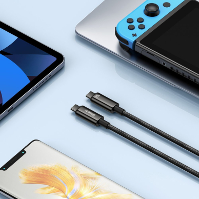 Cable USB C - USB C 480Mb/s 240W 3m Baseus Tungsten Gold CAWJ040101 - black 6 Cable USB C - USB C 480Mb/s 240W 3m Baseus Tungsten Gold CAWJ040101 - black 6