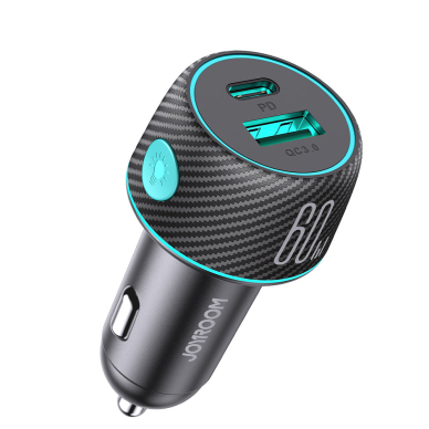 Car charger 60W USB-C USB-A Joyroom JR-CCN01 | Juodas 8 Car charger 60W USB-C USB-A Joyroom JR-CCN01 | Juodas 8