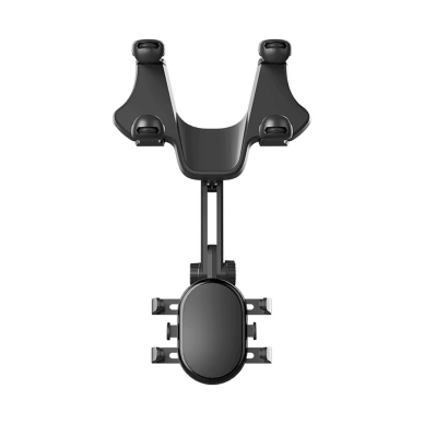 Automobilio telefono laikiklis galinio vaizdo veidrodėliui – juodas 3