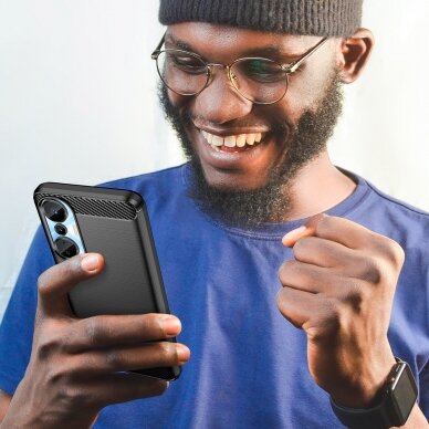 Dėklas Carbon flexible Infinix Hot 20S Juodas 6 Dėklas Carbon flexible Infinix Hot 20S Juodas 6