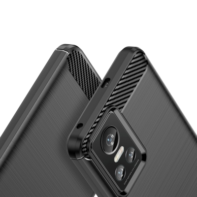 Dėklas Carbon Realme GT Neo 3 Juodas 3 Dėklas Carbon Realme GT Neo 3 Juodas 3