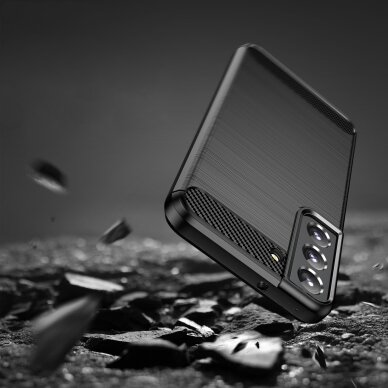 Akcija! Dėklas Carbon Case  Samsung Galaxy S23 Plus juodas  6
