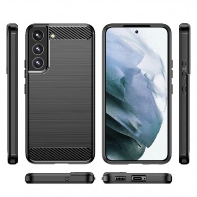 Dėklas Carbon Case  Samsung Galaxy S23 Plus juodas 7