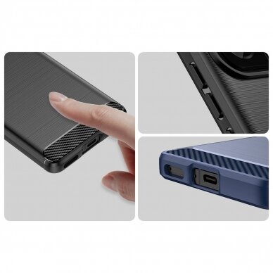 Dėklas Carbon Case flexible Xiaomi 13 Pro Juodas 10