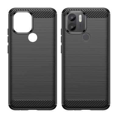 Dėklas Carbon Case flexible Xiaomi Redmi A1+ Juodas