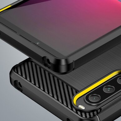 Dėklas Carbon flexible Sony Xperia 10 V Juodas 5