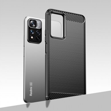 Dėklas Carbon Case flexible Xiaomi Redmi Note 11 Pro+ 5G (China) / 11 Pro 5G (China) / Mi11i HyperCharge / Poco X4 NFC Juodas 4 Dėklas Carbon Case flexible Xiaomi Redmi Note 11 Pro+ 5G (China) / 11 Pro 5G (China) / Mi11i HyperCharge / Poco X4 NFC Juodas 4
