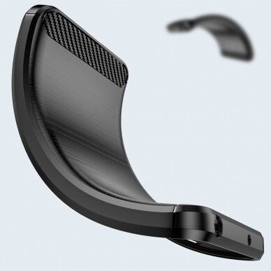 Dėklas Carbon Case Flexible Motorola Moto G Play 2022 Juodas 2