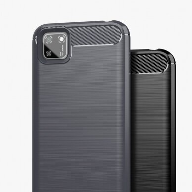 Dėklas Carbon Case Flexible Huawei Y5p Juodas 4